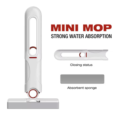 Portable Mini Mop with Self-Squeezing Feature