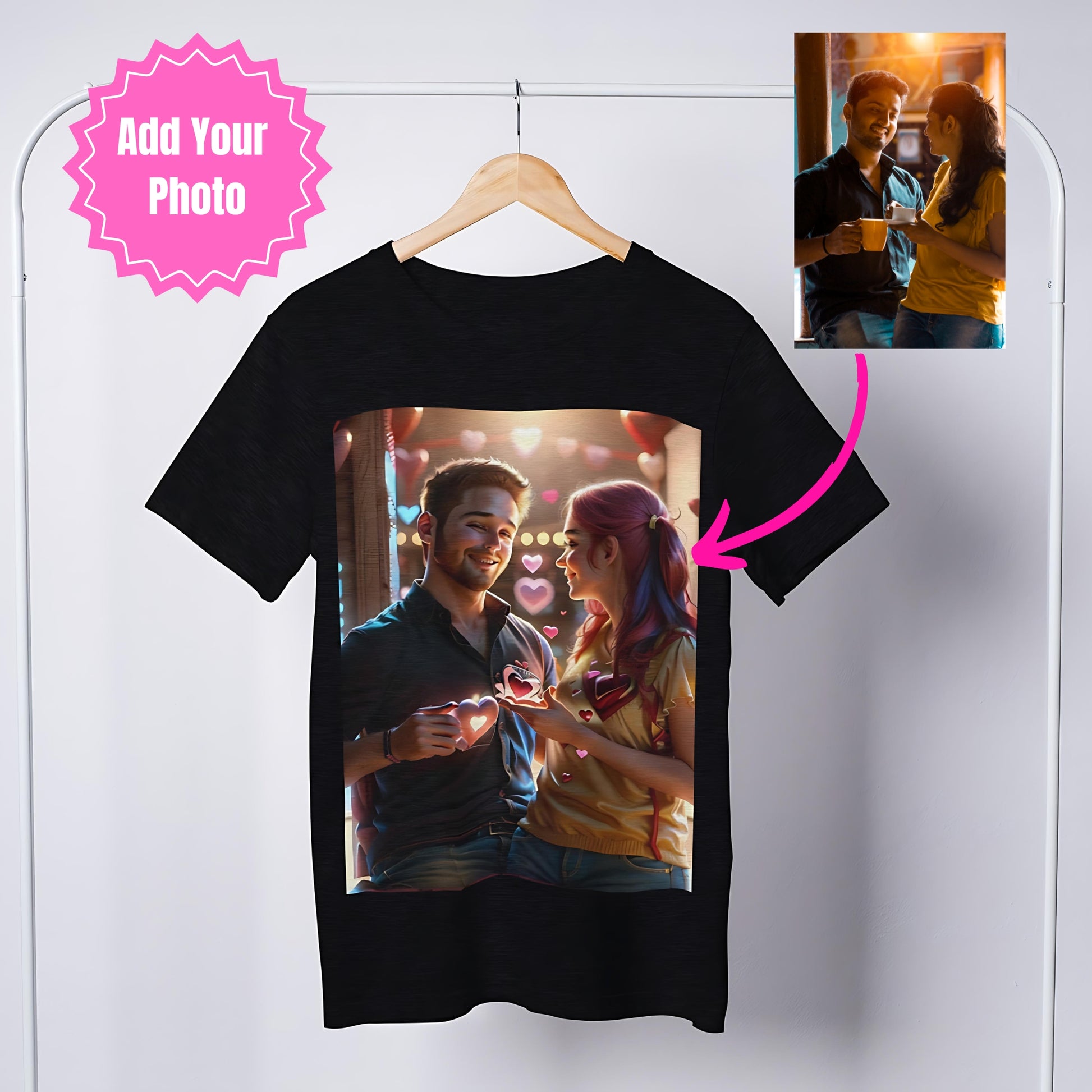 Rarelys Personalized Photo Anime Half Sleeve Round Neck T-Shirt